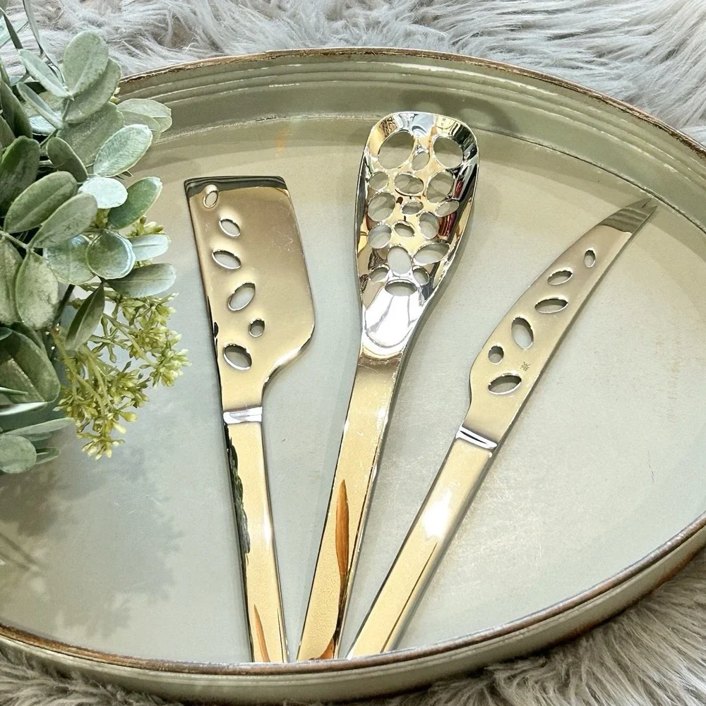 WMF Cheese Set Nuova Serving Utensil Set Of Three- Cheese Knives & Serving Spoon